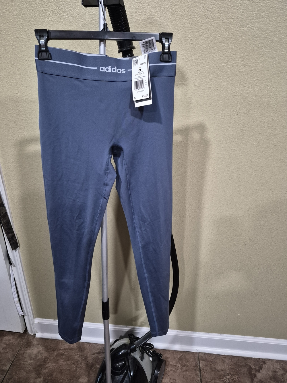 Adidas Women's Slate Blue High-Rise Leggings Size S